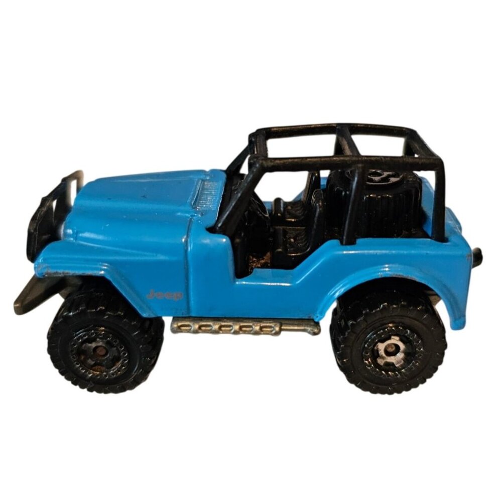 Mattel Matchbox Jeep 4X4 Baby Blue Car Vintage 1983 Toy Thailand 3"